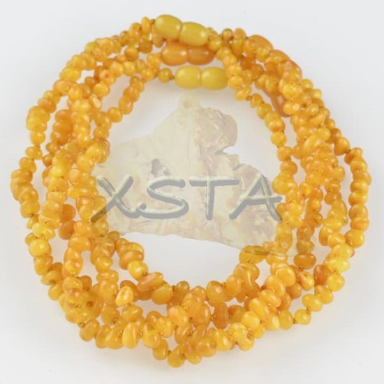 Amber baby necklace polished baroque butterscotch